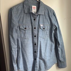 Topo Designs Blue Button-Up Shirt
